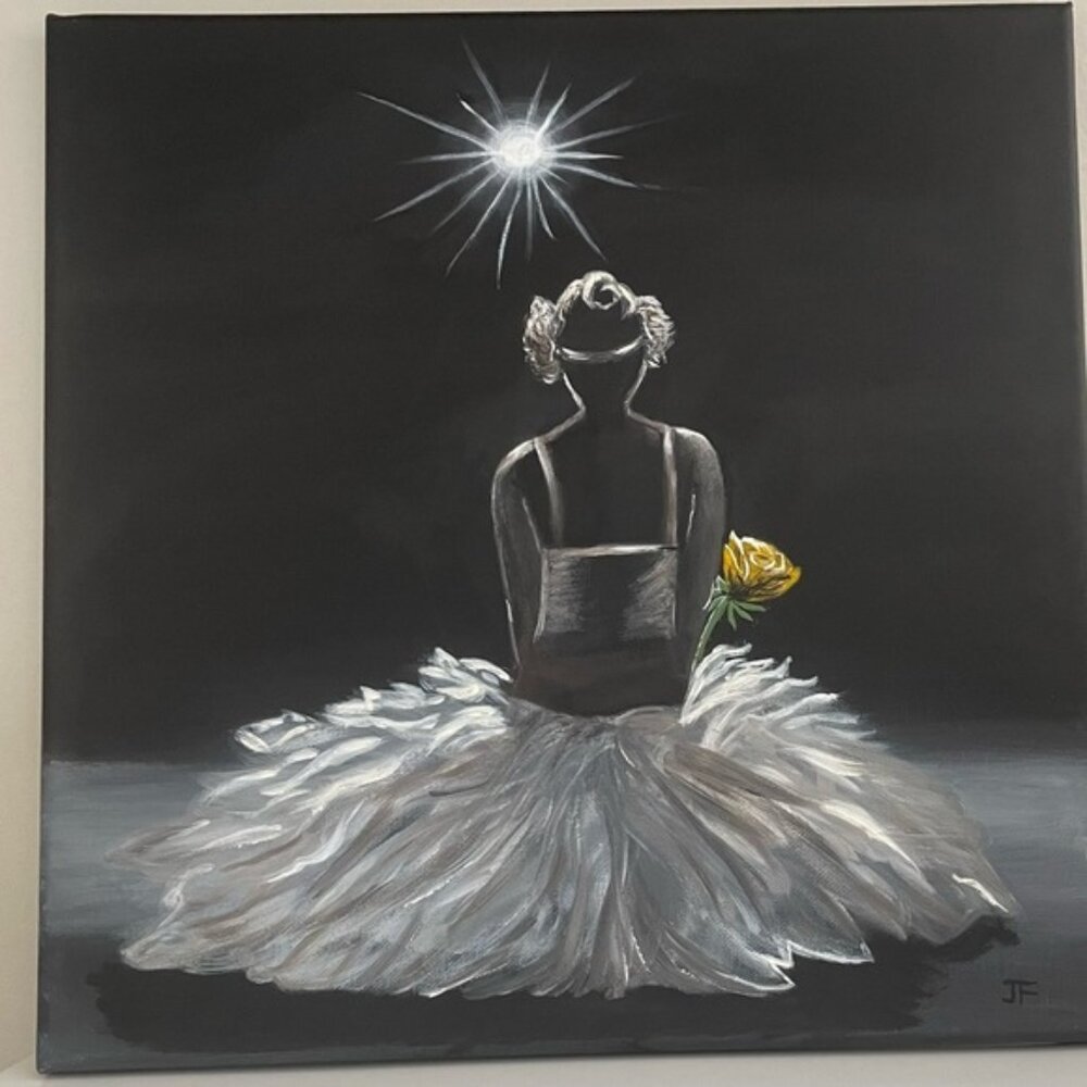 Original signed  painting SPOTLIGHT BALLERINA done by me in